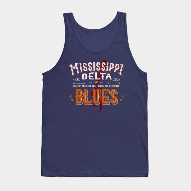 Mississippi delta blues guitar vintage retro music Tank Top by SpaceWiz95